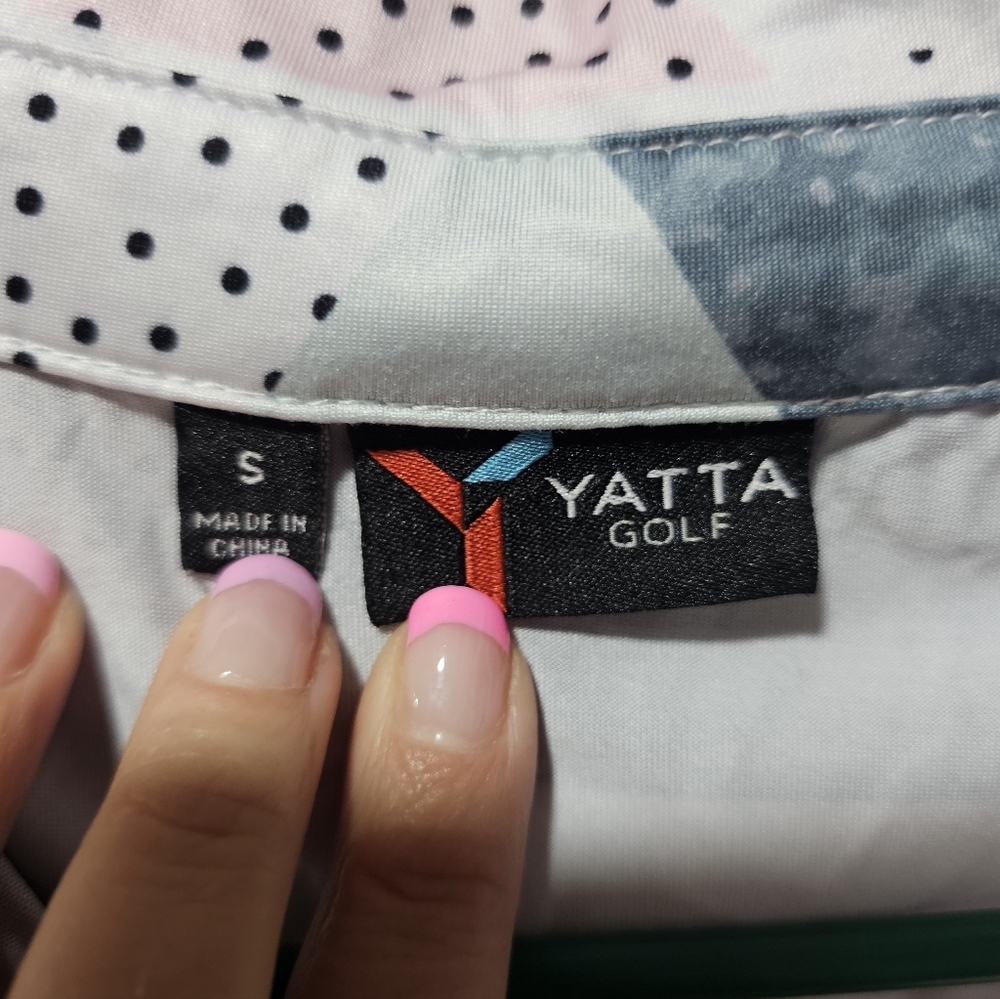 Geometric Patterned Polo Shirt - image 3